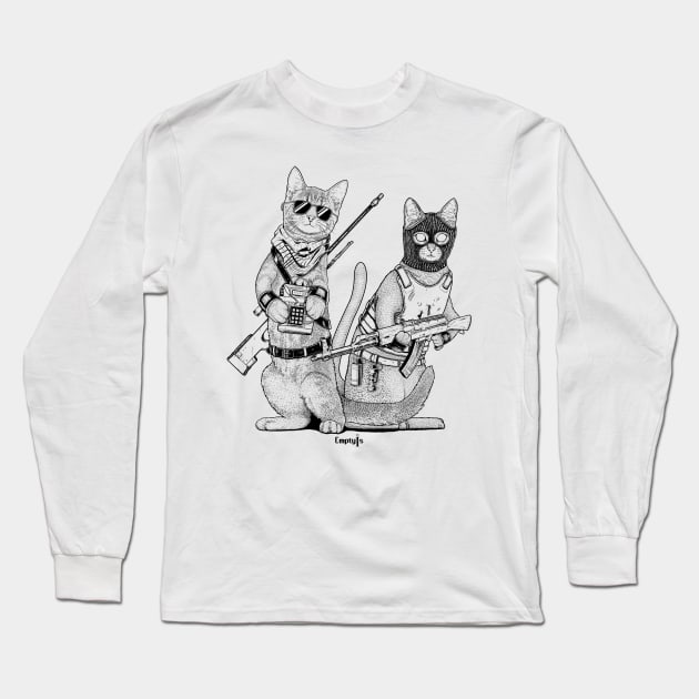 T-Cats Long Sleeve T-Shirt by EmptyIs